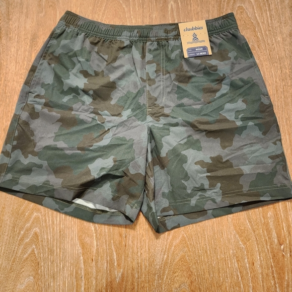 NWT CHUBBIES Men's"You Can't See Mes" Athlounger Green Camo Shorts Size Medium - Picture 12 of 12